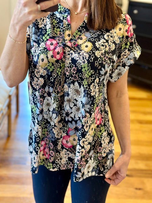 Lizzy Floral Navy Top