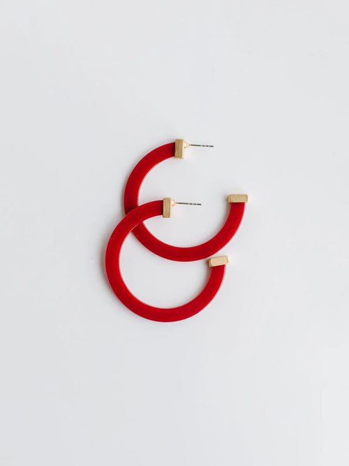 MM Acrylic Hoops-Garnet