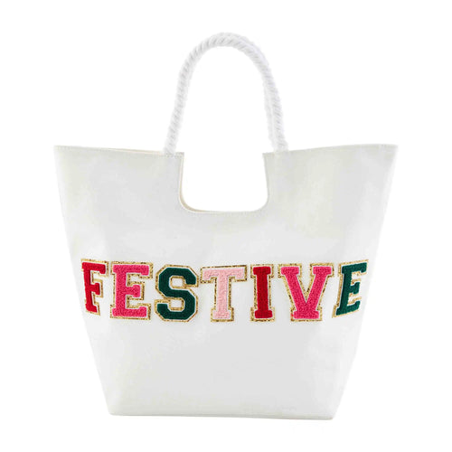 Holiday Patch Tote-FESTIVE