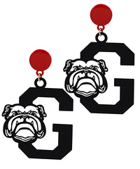 Game-Day G Bulldog Face Earrings Colors