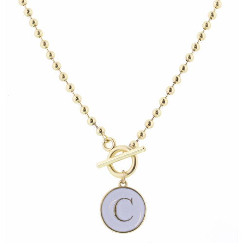 White Initial Necklaces